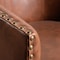 Flash Furniture Myles Club Style Commercial Barrel Accent Armchair, Brown Leathersoft Upholstery, Brass Nail Trim BS-AC22-061-BRNPU-GG - alternate 10